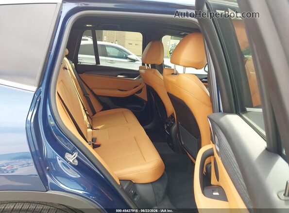 5UX53DP09N9J63466 2022 BMW X3 Blue Widok naklejki z numerem VIN