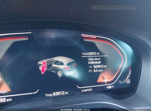 5UX53DP0XN9L24472 2022 BMW X3 Gray Vista de los asientos traseros
