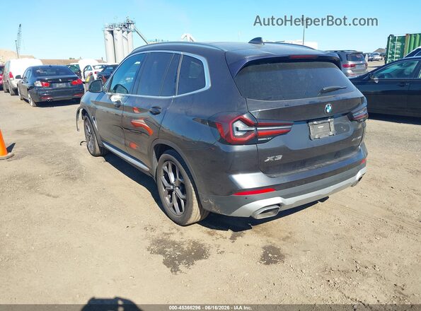 5UX53DP0XN9L24472 2022 BMW X3 Gray Trasero izquierdo