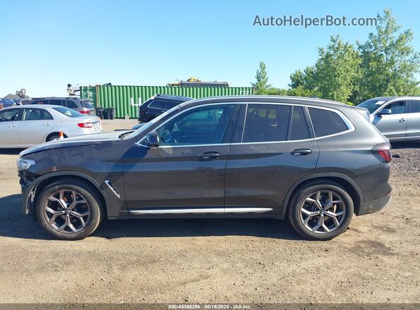 5UX53DP0XN9L24472 2022 BMW X3 Gray Vista interior de 360 grados