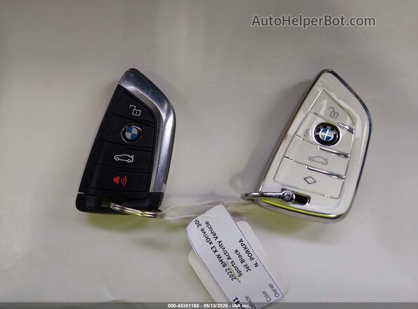 5UX53DP0XN9L69749 2022 BMW X3 Black Vista del salpicadero