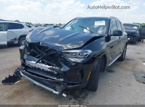 5UX53DP0XN9L80086 2022 BMW X3 Black Передня ліва чверть