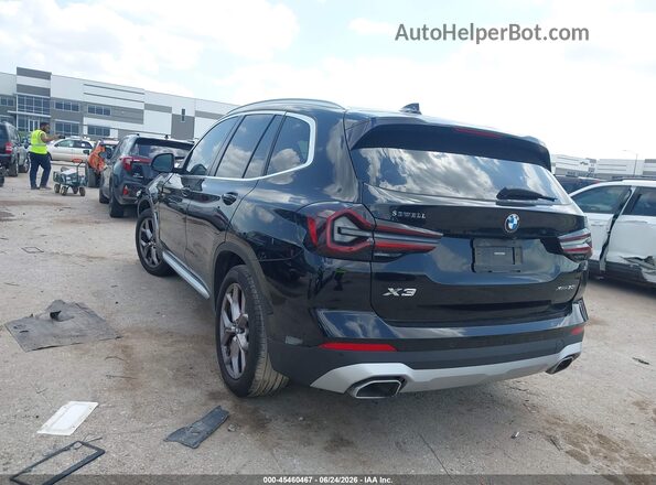 5UX53DP0XN9L80086 2022 BMW X3 Black Задня ліва чверть