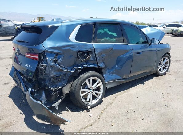 5UX53GP07S9073181 2025 BMW X3 Blue Задня права чверть
