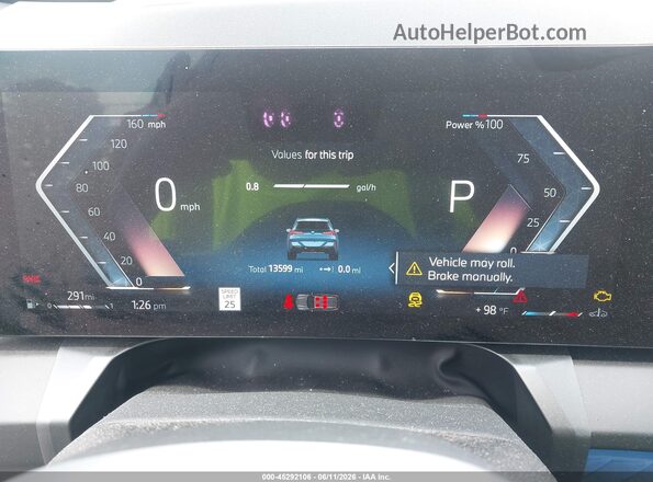5UX53GP08S9Z53015 2025 BMW X3 Blue Rear seats view