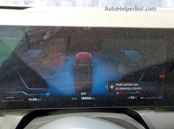 5UX73GP07S9Y12736 2025 BMW X3 Blue Instrument cluster view