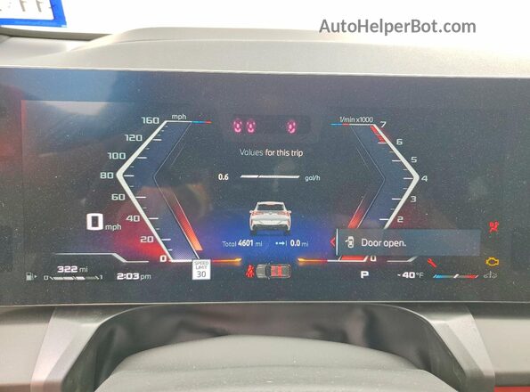 5UX73GP0XT9270999 2026 BMW X3 Gray Instrument cluster view