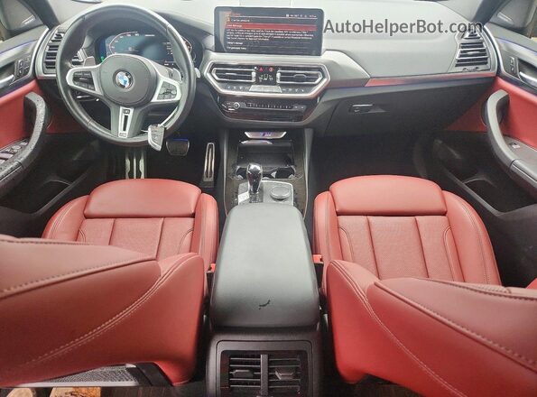 5UX83DP02P9P97377 2023 BMW X3 Gray Dashboard view