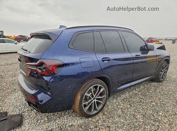 5UX83DP04P9P74134 2023 BMW X3 Синий Задняя правая четверть