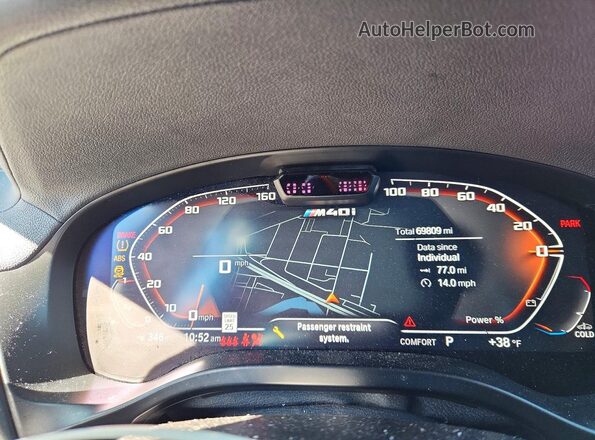 5UX83DP06N9J72316 2022 BMW X3 Белый Вид щитка приборов