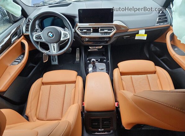 5UX83DP07P9R09851 2023 BMW X3 Blue Առջևի վահանակի տեսք