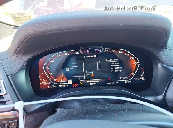 5UX83DP09N9L10320 2022 BMW X3 Black Вид щитка приладів