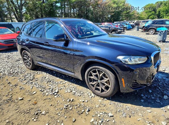 5UX83DP09N9L10320 2022 BMW X3 Black Передня права чверть