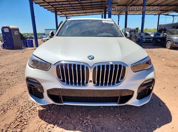 5UXCR4C00LLT19941 2020 BMW X5 White Front view