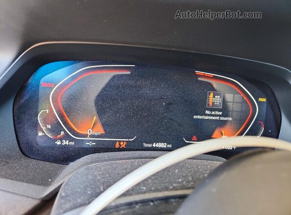 5UXCR4C00LLT19941 2020 BMW X5 White Instrument cluster view