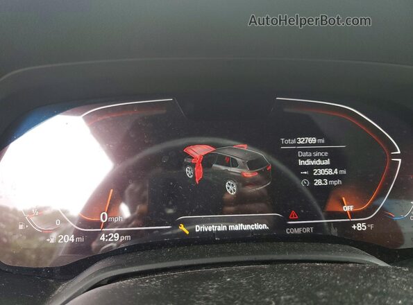 5UXCR4C01P9R07298 2023 BMW X5 Black Widok zestawu wskaźników