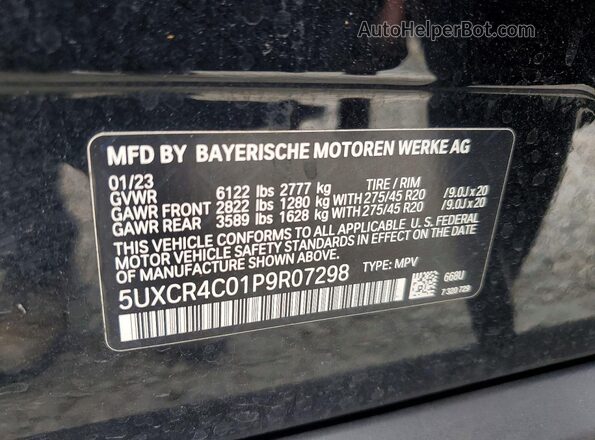 5UXCR4C01P9R07298 2023 BMW X5 Black Widok komory silnika