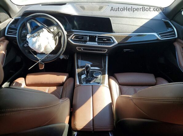 5UXCR4C08P9P47582 2023 BMW X5 White Dashboard view