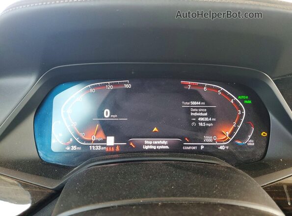 5UXCR6C00L9C27255 2020 BMW X5 White Widok zestawu wskaźników