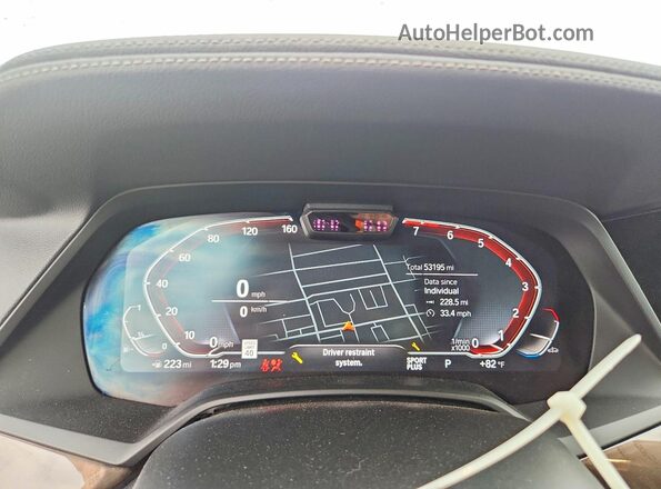 5UXCR6C02N9L17510 2022 BMW X5 White Սարքավորումների վահանակի տեսք
