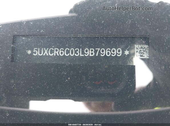 5UXCR6C03L9B79699 2020 BMW X5 White 