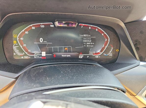 5UXCR6C03M9E57406 2021 BMW X5 Black Instrument cluster view