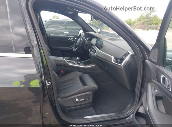5UXCR6C09M9E67731 2021 BMW X5 Black Widok wnętrza z przodu