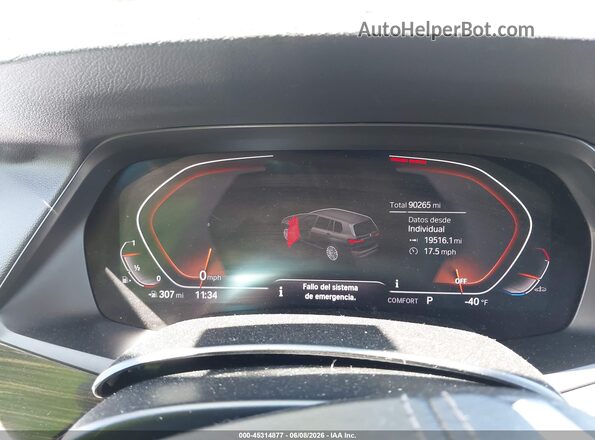 5UXCW2C00L9A02075 2020 BMW X7 Black Vista de los asientos traseros