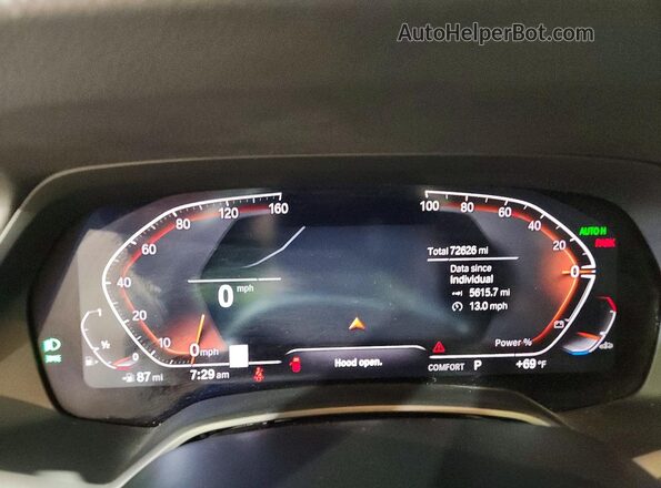 5UXCW2C00M9F66858 2021 BMW X7 Черный Вид щитка приборов