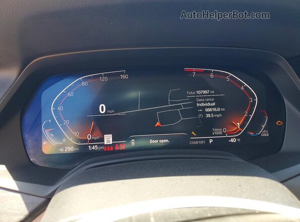 5UXCW2C01L9B59193 2020 BMW X7 Black Вид щитка приладів