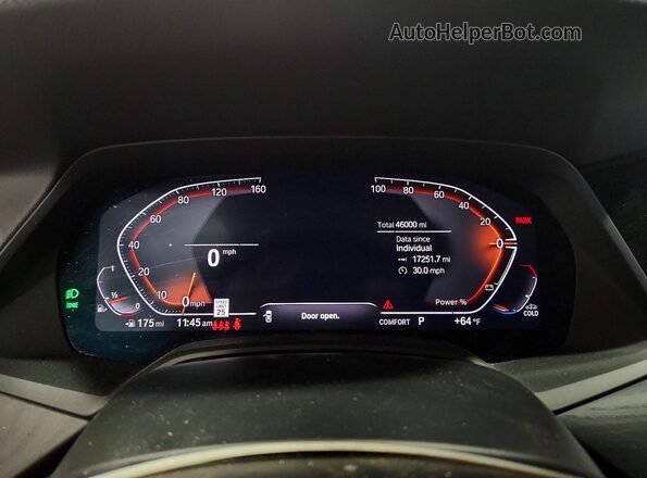 5UXCW2C03N9M42789 2022 BMW X7 Black Вид щитка приладів