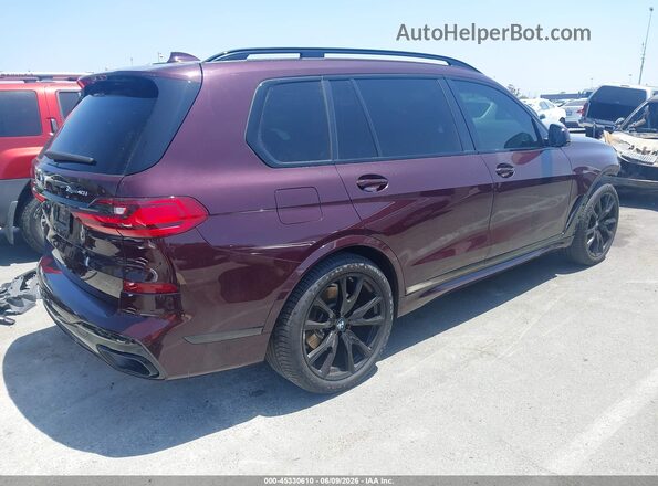 5UXCW2C07M9G93011 2021 BMW X7 Purple უკანა მარჯვენა