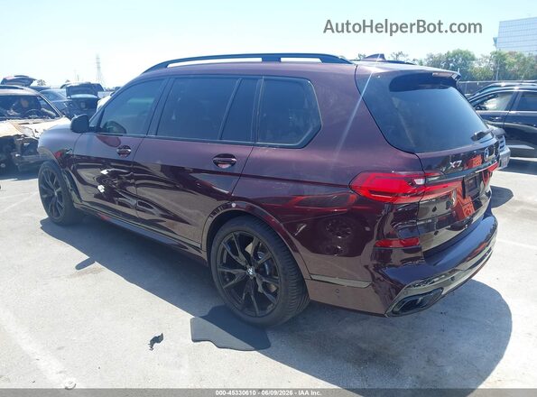 5UXCW2C07M9G93011 2021 BMW X7 Purple უკანა მარცხენა
