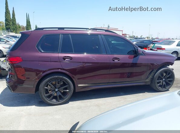5UXCW2C07M9G93011 2021 BMW X7 Purple სალონის 360-გრადუსიანი ხედი