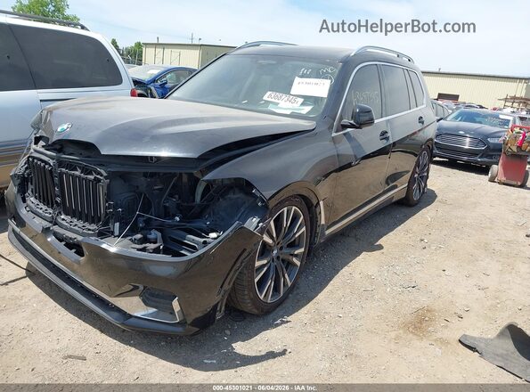 5UXCW2C08L9C16036 2020 BMW X7 Black Առջևի ձախ երեք քառորդ տեսարան