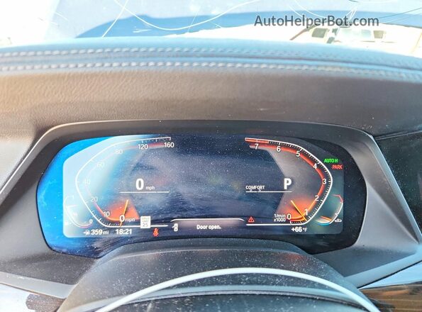 5UXCW2C09L9B78025 2020 BMW X7 Blue ხელსაწყოთა პანელის ხედი