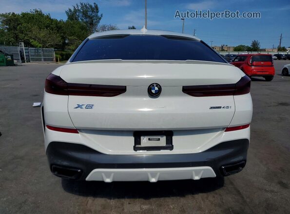 5UXCY4C01M9F28237 2021 BMW X6 White Vista trasera