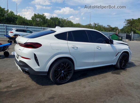 5UXCY4C01M9F28237 2021 BMW X6 White Trasero derecho