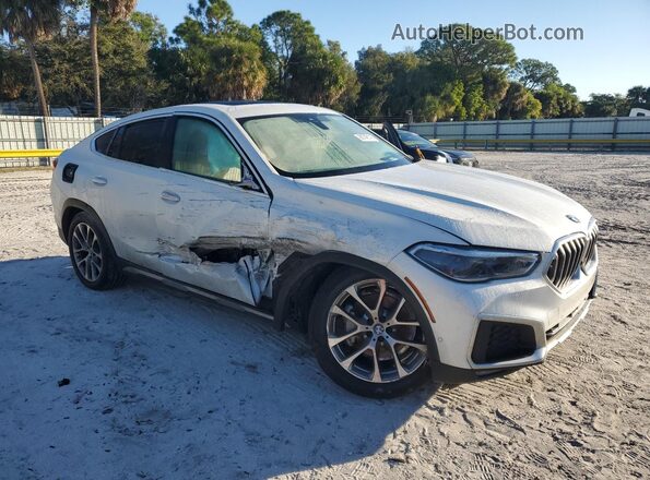 5UXCY4C05M9F19282 2021 BMW X6 White 