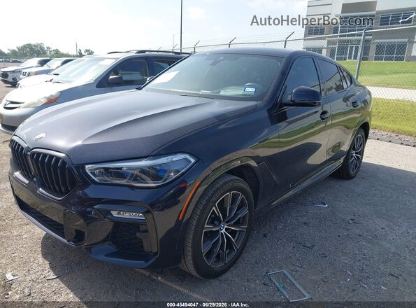 5UXCY4C07L9B65800 2020 BMW X6 Синий Передняя левая четверть