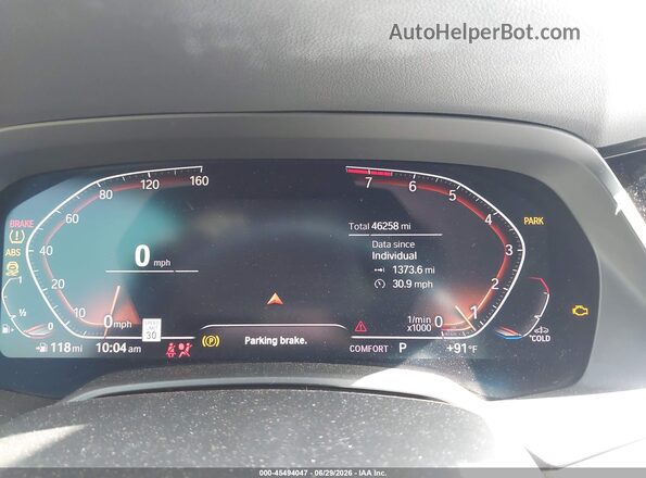 5UXCY4C07L9B65800 2020 BMW X6 Синий Вид задних сидений