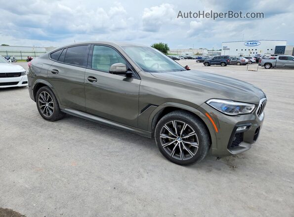 5UXCY4C07M9D83172 2021 BMW X6 Green Delantero derecho