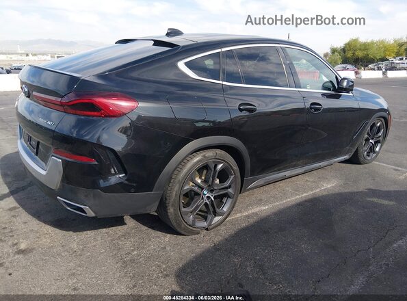 5UXCY4C0XL9C43258 2020 BMW X6 Black Задня права чверть