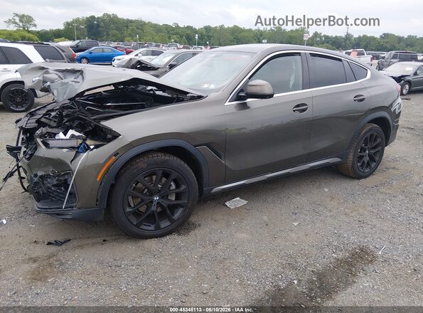 5UXCY6C01M9G93104 2021 BMW X6 Brown Front left