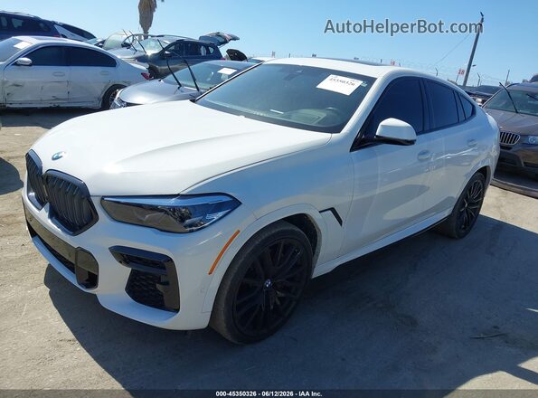5UXCY6C03P9R26675 2023 BMW X6 White წინა მარცხენა ხედი სამი მეოთხედიდან
