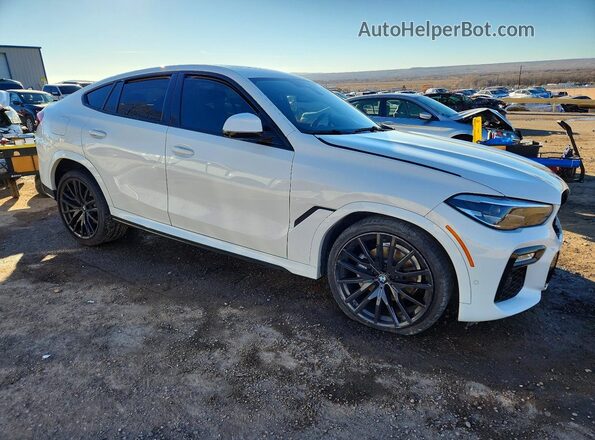 5UXCY6C04L9C97246 2020 BMW X6 White Przód prawy
