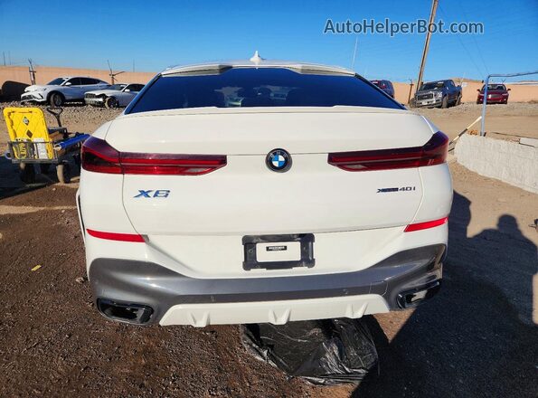 5UXCY6C04L9C97246 2020 BMW X6 White Widok z tyłu