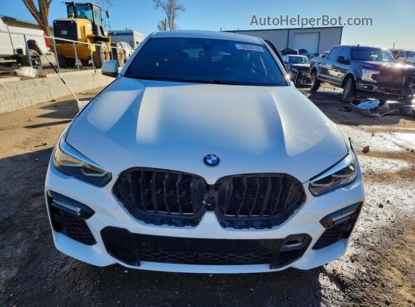 5UXCY6C04L9C97246 2020 BMW X6 White Widok z przodu