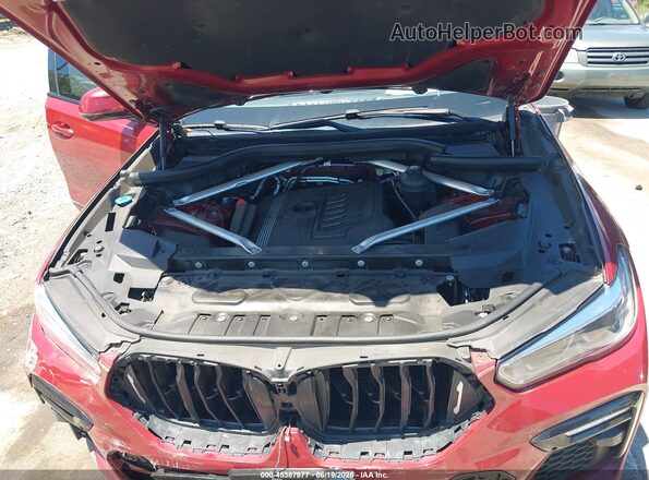 5UXCY6C06M9E36343 2021 BMW X6 Red Rear view