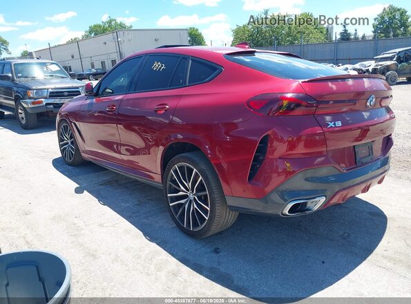 5UXCY6C06M9E36343 2021 BMW X6 Red Rear left